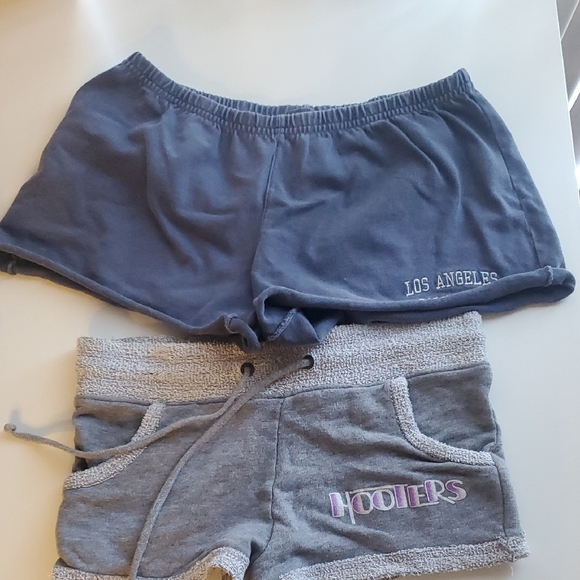 Gray 'HOOVERS' Embroidered Drawstring Shorts - Picture 5 of 5